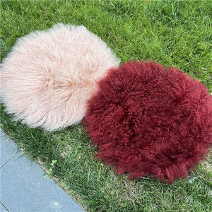 Alfombra de Lana Esponjosa Decorativa de Piel Auténtica - Product Image 1