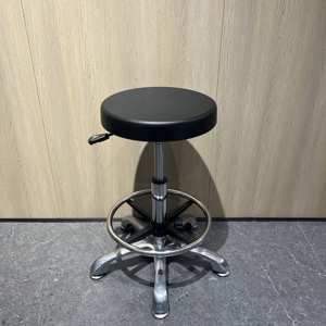 Silla DE TRABAJO redonda de cuero de poliuretano PU pragmática, taburetes giratorios ajustables en altura para cadena de tiendas cajero recepción enfermería - Product Image 2