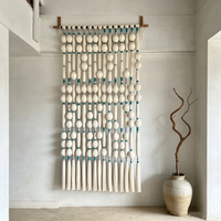 Rideau en macramé fait main, grand rideau mural à franges, séparateur de pièce, rideau de porte bohème pour la décoration intérieure