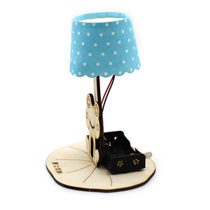 Kit de lampe de bureau en bois en forme de grenouille pour enfants, expérience scientifique, jouet éducatif, 7-9 ans, commande manuelle avec batterie alcaline - Product Image 2