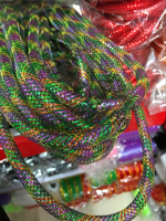 Mehrere Größen Angelköder Glänzende Schnur Blinkender Streamer Synthetisches Geflecht Fliegenbindematerialien Hohles Holographisches Mylar-Geflecht-Rohr