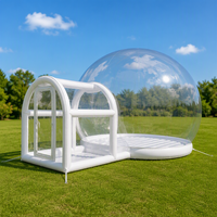 Balle rebondissante gonflable en PVC blanc pour enfants, maison à bulles avec souffleur de ballons pour jardin, vente directe d'usine