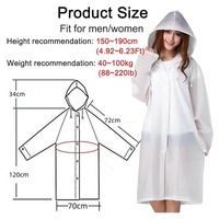 Imperméable de camping épaissi en plastique EVA pour filles, coupe-vent et imperméable, avec poignets élastiques, idéal pour les voyages et les activités de plein air (vente en gros)