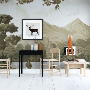 Murale Moderno con Paesaggio Naturale, Impermeabile, Facile da Applicare, Decorazione per Soggiorno e Camera da Letto, Fiume, Foresta, Montagna - Product Image 3