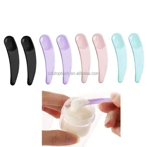 wholesale mini cosmetic cream pp plastic spatulas colored makeup skincare facial spatula set mini spatula