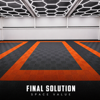 Dalles de sol de garage emboîtables en PP PVC antidérapantes avec drainage, revêtement de sol robuste pour lavage de voitures, stationnement, directement de l'usine