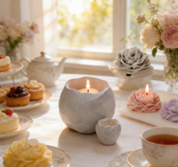 Bougie parfumée en forme de rose, plusieurs types de fleurs, durée de combustion de plus de 10 heures, cire de soja, décoration d'intérieur, cadeau de mariage, parfum aromatique