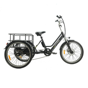 Bicicleta Eléctrica con Marco de Aluminio para Entrega de Alimentos, Triciclo Eléctrico de 7 Velocidades con Asistencia al Pedaleo y Tres Ruedas de <span class=keywords><strong>24</strong></span> Pulgadas para Entrega de Carga - Product Image 5