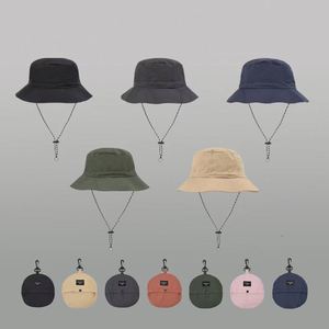 Pêcheur loisirs été réversible imperméable seau chapeau avec poche en gros blanc pliable seau chapeau avec ficelle - Product Image 2