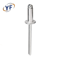 Type ouvert longueur personnalisée coller aluminium extrémité ouverte rivets en métal solide bride pop rivet aveugle approvisionnement d'usine DIN7337