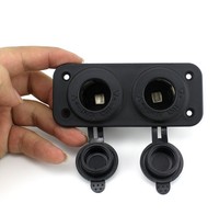 Divisor de Encendedor de Cigarrillos para Coche 12V 24V, Adaptador de Enchufe de Alimentación Impermeable, Toma de Corriente de 1/2/3 Placas para Montaje en Panel para ATV RV