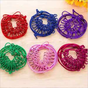 Corde à <span class=keywords><strong>linge</strong></span> extensible pour camping en extérieur avec 12 pinces, corde à chaussettes de voyage, corde de séchage pour <span class=keywords><strong>linge</strong></span> <span class=keywords><strong>suspendu</strong></span> - Product Image 5