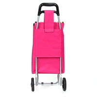 Chariot de courses pliable personnalisé avec logo, en tissu Oxford 600D, portable et durable, sac de courses réutilisable sur roulettes