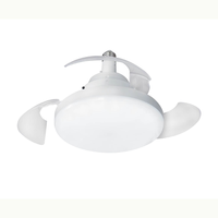 Ventilateur de plafond LED avec lumière, style moderne, télécommande, acrylique, invisible, douille E27