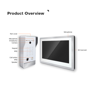 Hiện đại 10inch tuya App nhà thông minh <span class=keywords><strong>Video</strong></span> <span class=keywords><strong>intercom</strong></span> Doorphone hệ thống nhập với không thấm nước chuông cửa Kit cho căn hộ - Product Image 2