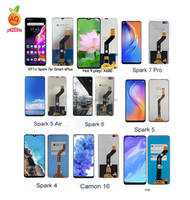 Écran LCD de téléphone portable pour Infinix Hot 10 6 7 8 9 S5 S16 Remplacement de l'écran tactile LCD pour Infinix X688 X608 X650 X682