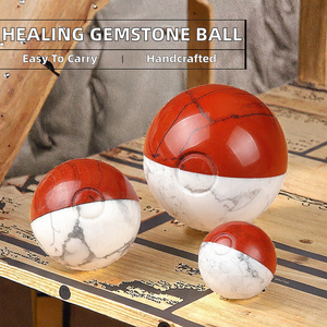 Pokebola de Cristal Natural Pulido al por Mayor de 2/3/4cm con Grabado Reiki para Sanación Navideña - Product Image 2