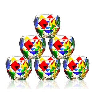 N43 vente en gros, verre à vin en cristal de couleur arc-en-ciel peint à la main pour whisky - Product Image 6