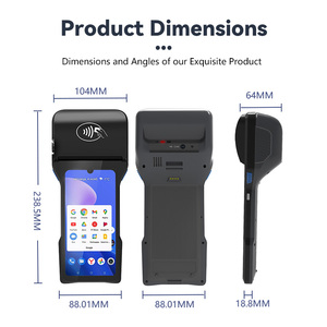 Z93 di động cầm tay di động thiết bị đầu cuối Pos với màn hình cảm ứng mã QR 1D/2D Máy Quét Mã Vạch 80 mét Máy in nhiệt hệ thống POS - Product Image 3