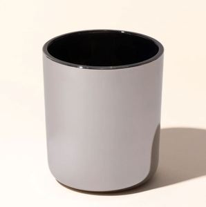 Bocaux à bougies de luxe 12oz 14oz Aura en verre électroplaqué or rose avec couvercle métallique personnalisé pour Noël - Product Image 3