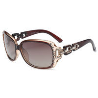 Europe et les nouvelles lunettes de soleil polarisées rétro avec diamant tendance lunettes de soleil dames mode lunettes cadre usine Spot en gros