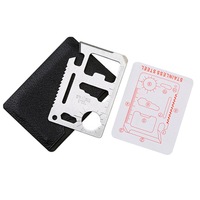 Carte de crédit de survie 11-en-1, l'outil et le gadget de portefeuille tactique ultime en acier inoxydable qui tient dans votre poche.