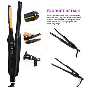Catokan Rambut 2 in 1 Keramik untuk Rambut Pendek Wanita dan Pria, Pelurus Jenggot - Product Image 4