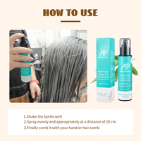 Produit capillaire hydratant naturel et biologique de marque privée AP, personnalisé, 150 ml, huile d'argan biologique, spray anti-frisottis pour cheveux