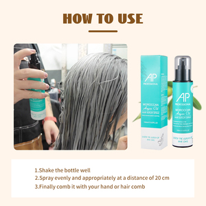 Produit capillaire hydratant naturel et biologique de marque privée AP, personnalisé, 150 ml, huile d'argan biologique, <span class=keywords><strong>spray</strong></span> anti-frisottis pour <span class=keywords><strong>cheveux</strong></span> - Product Image 5