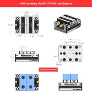 Machine de fraisage CNC à entraînement manuel à 4 axes et 5 axes, étau universel DJ-80120S
