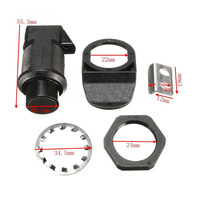 Serrure cylindrique miniature de marque 10 mm pour armoire MS441 MS750 en alliage de zinc, à mortaise, 1 clé, entraxe 50 mm, Zhejiang