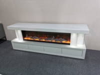 Mobilier de salon intelligent Console lumineuse de luxe de haute qualité Cheminée électrique à miroir Cheminée TV Fire