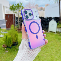Nouvelle coque de téléphone magnétique à paillettes dégradées tendance pour iPhone 14 15 Plus 11 12 13 16 17 18 Pro Max, étui antichoc en acrylique