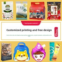 Sac d'emballage pour aliments pour animaux de compagnie, personnalisé, à huit soudures, pour aliments pour chiens et chats, grand sac de 25 kg, autoportant, thermoscellable, refermable en CPP