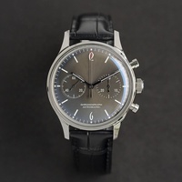 Seagull ST1901 montre-bracelet en cuir pour hommes, montres de luxe en acier inoxydable verre saphir lumineux 10atm étanche