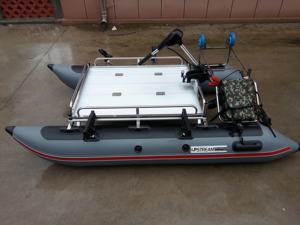 Надувные трубы из ПВХ надувная лодка с алюминиевой платформой и каркасом из нержавеющей стали и ручной тележкой рыбацкая лодка - Product Image 6