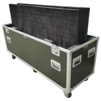 32 55 65 pulgadas 2 en 1 almacenamiento apilable rebote automático rueda de reinicio Plasma LED LCD TV caja de vuelo para Dual Samsung 32 "Monitor