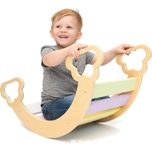 Children's climbing <b>frame</b> arch bridge style home baby exercise wooden climbing <b>frame</b> <b>play</b> small rocking chair solid wood - Product Image 2