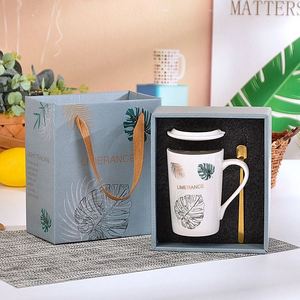 Lot de tasses à café en céramique uniques pour la Saint-Valentin, avec cuillère, coffret cadeau, souvenirs de mariage pour invités, personnalisables UV, durables - Product Image 5
