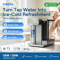 Zéro Déchet 7 ℃   Distributeur d'eau froide instantanée de comptoir avec filtre, rappel de durée de vie du filtre, double fonction glace et eau, refroidissement rapide