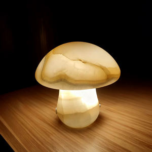 Lámpara de Mesa LED Ecológica Moderna de Cerámica y Mármol Natural, Impermeable para Sala de Estar, Multicolor, Batería Incluida - Product Image 2