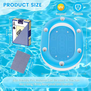 New <strong>Inflatable</strong> Water Poker <strong>Table</strong> Summer <strong>Pool</strong> Party <strong>Floating</strong> <strong>Drink</strong> Glass Ice Rack Water Casual Game <strong>Table</strong> - Product Image 3