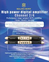 Roland Crown R42000 Yeni Teknoloji 1U Yüksek Güçlü 4*2000W 4 Ohm Taşınabilir Profesyonel Dış Mekan Hoparlör Sistemi Alüminyum Alaşımlı