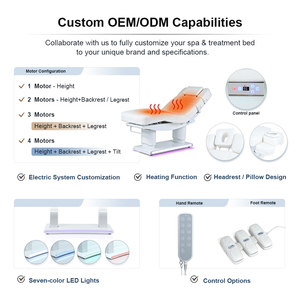 Camilla de Masaje y Tratamientos Cosméticos de Lujo con Calefacción y 4 Motores Eléctricos Ajustables de Alta Calidad para Salón de Belleza Kangmei - Product Image 4