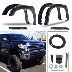 ลดราคา! ชุดบังโคลนหน้า/หลัง 2 คู่ สำหรับ Toyota Tundra ปี 2014-2017 แบบผิวเรียบ/แบบลายเส้น - Product Image 6