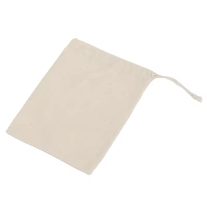 Pochette d'emballage en coton sergé de haute qualité 7*9cm, pochette à bijoux avec cordon en coton noir - Product Image 3