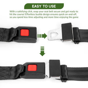Ceintures de sécurité pour voiturettes de golf OEM en gros – Pack économique de 2 ceintures de sécurité de golf durables en polyester - Product Image 5