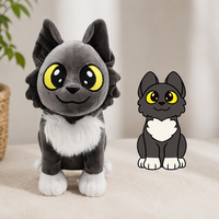 Peluche personnalisée chat super douce, jouet en peluche, accessoires de poupée, figurine de dessin animé en coton PP à poils courts pour cadeau de fête, polyester