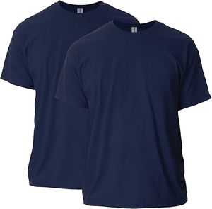 Verano Venta caliente personalizado Color sólido <span class=keywords><strong>azul</strong></span> <span class=keywords><strong>marino</strong></span> hombres de gran tamaño 100% algodón gota hombro camisetas - Product Image 1