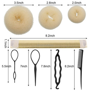 BELLEWORLD personalizar accesorios <span class=keywords><strong>de</strong></span> salón accesorios herramientas para el <span class=keywords><strong>cabello</strong></span> redes para el <span class=keywords><strong>cabello</strong></span> <span class=keywords><strong>de</strong></span> nylon estirables juego <span class=keywords><strong>de</strong></span> Peine <span class=keywords><strong>de</strong></span> cola y bollo <span class=keywords><strong>de</strong></span> donut para el <span class=keywords><strong>cabello</strong></span> - Product Image 2